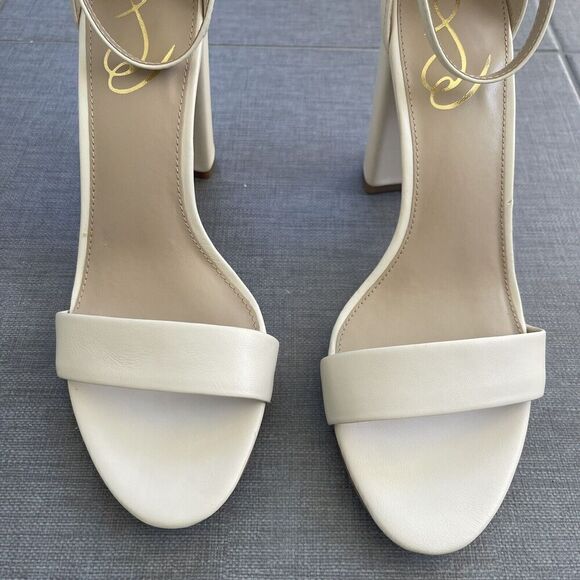 SAM EDELMAN Yaro Ankle Strap Sandal Size 10 Ivory NWT Wedding Formal Heel - Picture 5 of 14